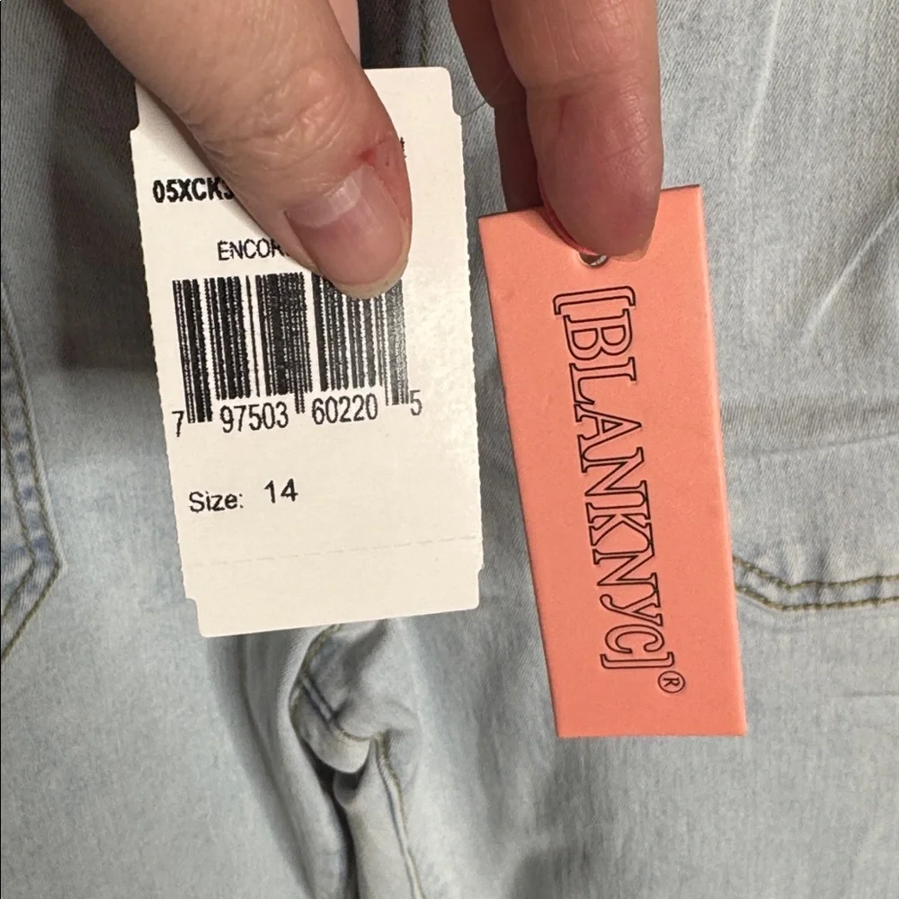 NWT Blank NYC Girls Encore Paperbag Waist Jeans Blue Size 14 Women’s Small (4-6)